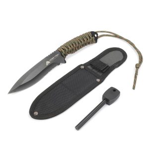 CUCHILLO CON PARACORD Y PEDERNAL OZARK TRAIL