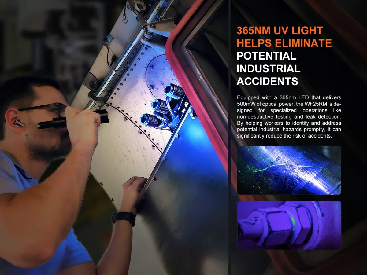 WF25RM Linterna con luz UV Linterna de seguridad - Imagen 8