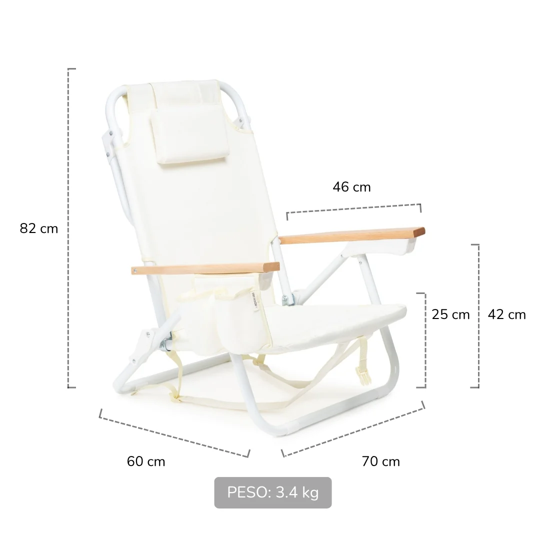 Silla playa Vintage Crema - Imagen 8