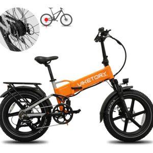 BRAVE ebike fatbike plegable-Naranja/Gris