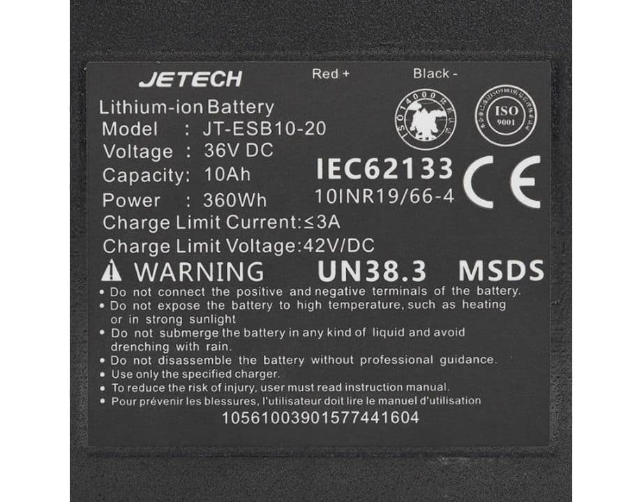 Batería 36V 10A/h para Urbanglide 100S/350CT/350MAX - Imagen 5