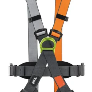 Petzl Swan Easyfit Acero Arnés completo para centros de cuerdas, con enganche dorsal