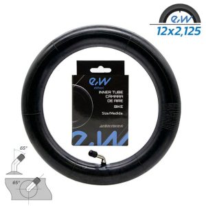 Cámara de aire 12x (1,75 /2 /2,125) VC 65×65º [Ewheel]