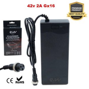 Cargador premium 36v (salida 42v) 2A conector Gx16 [Ewheel]