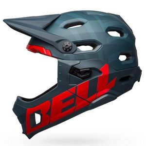 Casco Bell Super DH Mips Spherical Azul Mate/Rojo