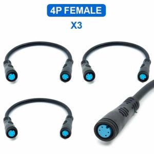 Conector adaptador waterproof 4 pines hembra-hembra