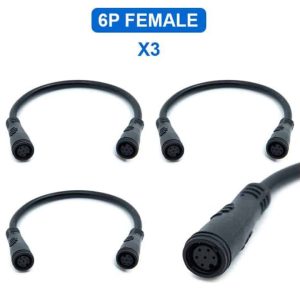 Conector adaptador waterproof 6 pines hembra-hembra