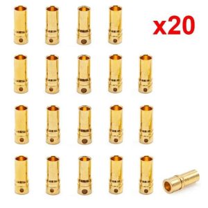 Conector banana 3,5mm 20 uds Hembras