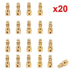 Conector banana 3,5mm 20 uds Machos