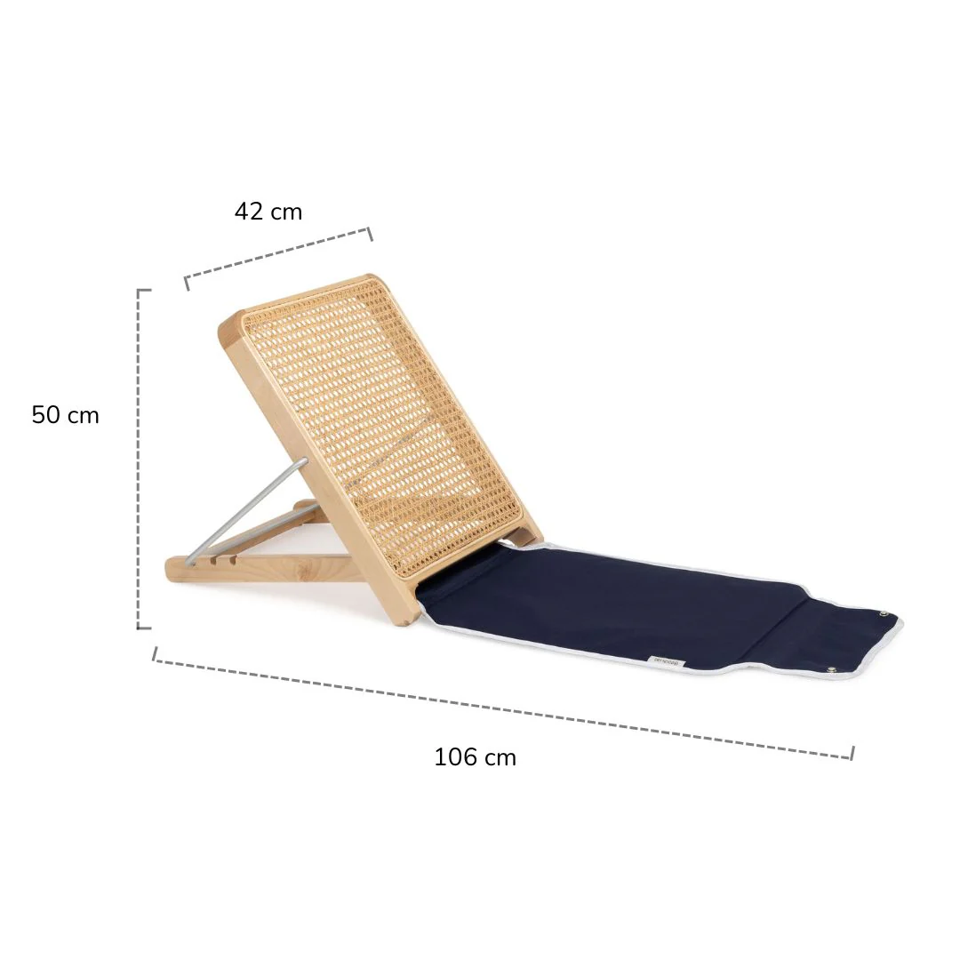 Set Respaldo Rattan Versailles Azul y Café - Imagen 8