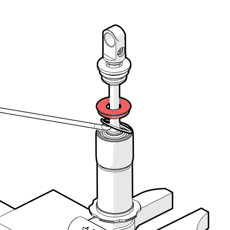 Espaciador para ajuste de carrera Ohlins TTX22m - Imagen 3