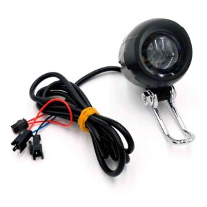 Faro led con claxon negro 12-72v con conector SM