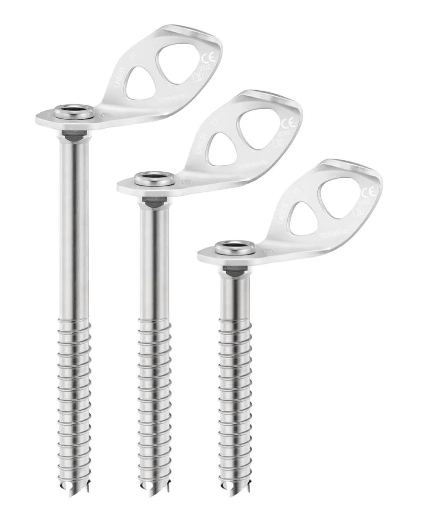 Petzl LASER Tornillo para hielo con placa - Imagen 3