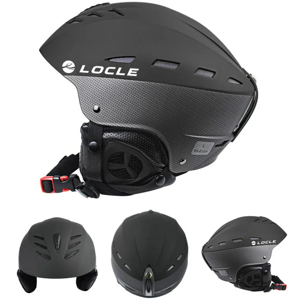 LOCLE Men Skiing Helmet Women Children Boys Girls Ski Helmet Skating Skateboard Snowmobile Motorcycle Helmets Size 52-64cm - Imagen 6