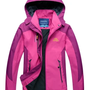TRVLWEGO Camping Hiking Jacket Women Autumn Outdoor Sports Coats Climbing Trekking Windbreaker Travel Waterproof Clothing
