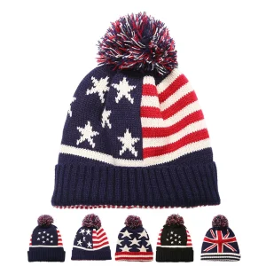 UK and USA Flag Beanie Hat