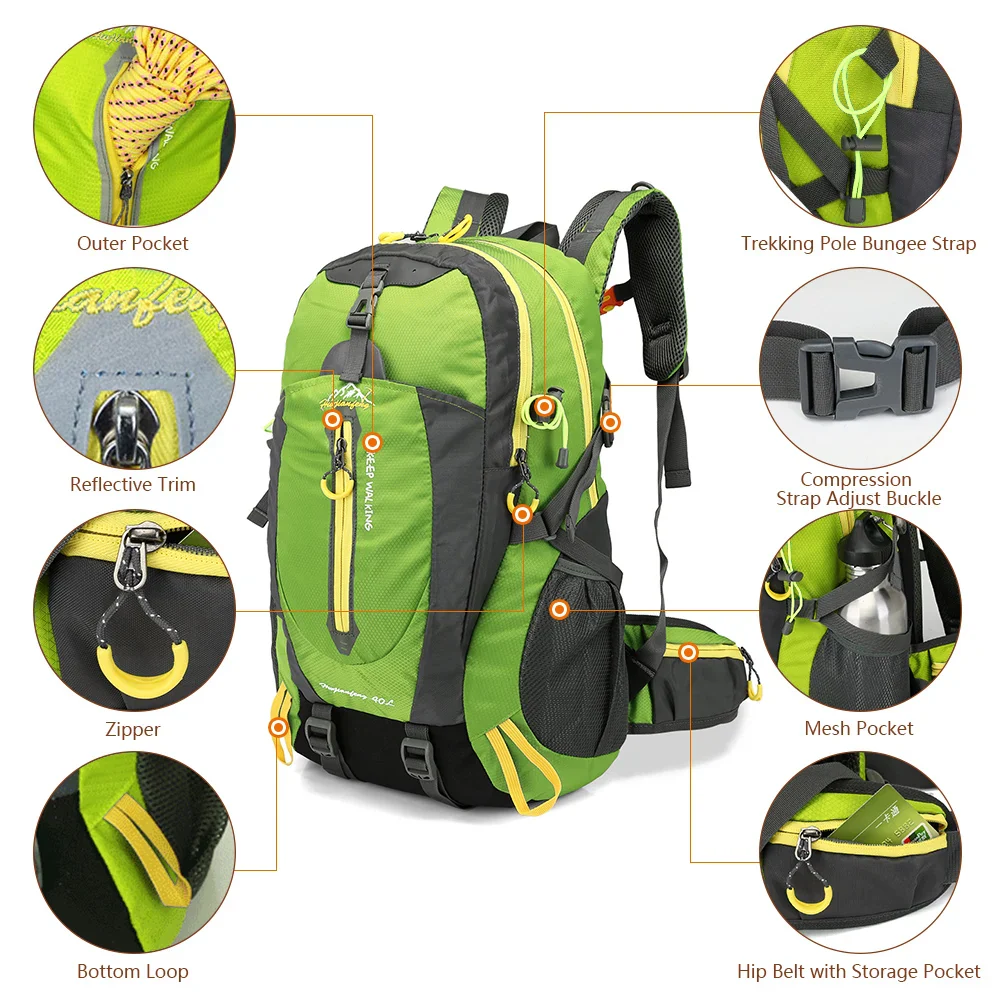 WEIKANI 40L Traveler Backpack - Imagen 6