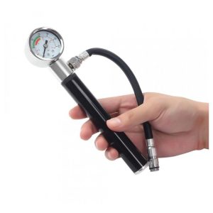 Inflador de ruedas con manómetro