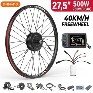 Kit conversión de bicicleta eléctrica con motor trasero 500W 48V – 27,5 pulgadas (Display: EKD01) [Bafang]