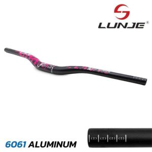 Manillar de 720mm con elevación 25mm negro-rosa