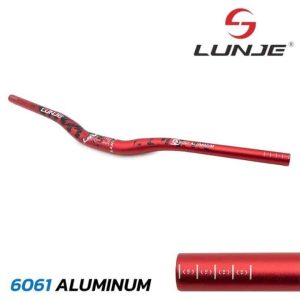 Manillar de 720mm con elevación 25mm rojo-negro