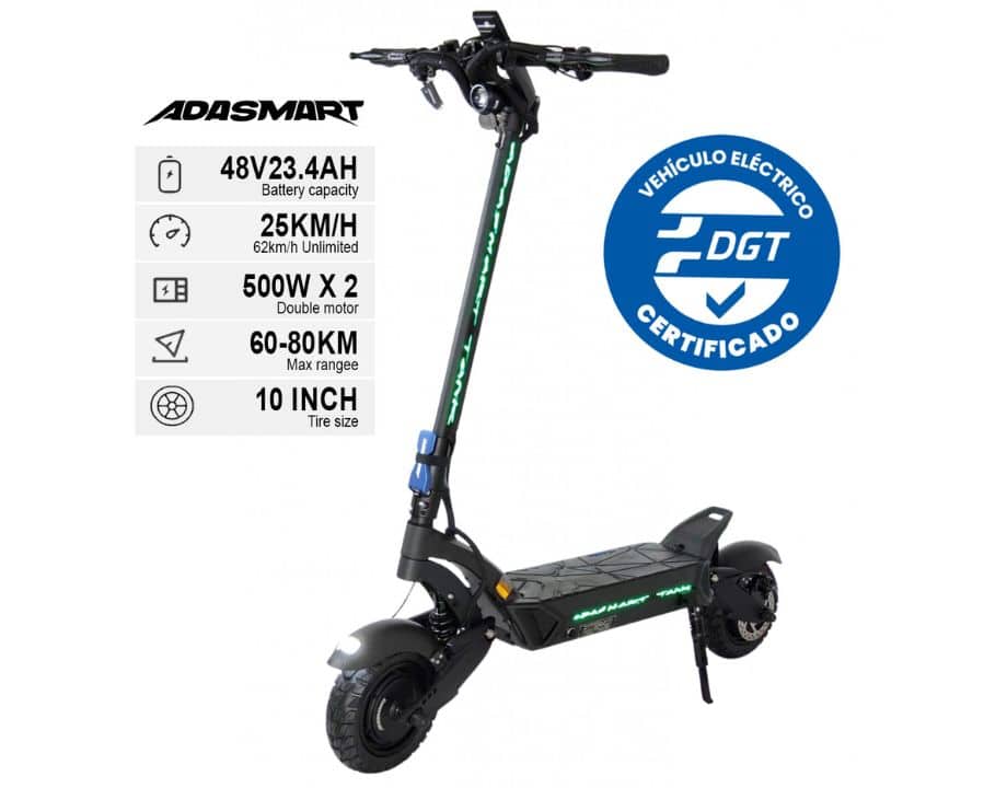Patinete Eléctrico Adasmart Tank DUAL 48V 23,4Ah EVE