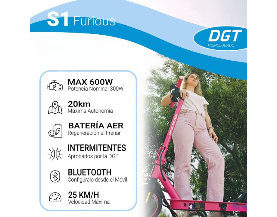 Patinete Eléctrico Mascooter S1 Furious - Imagen 8