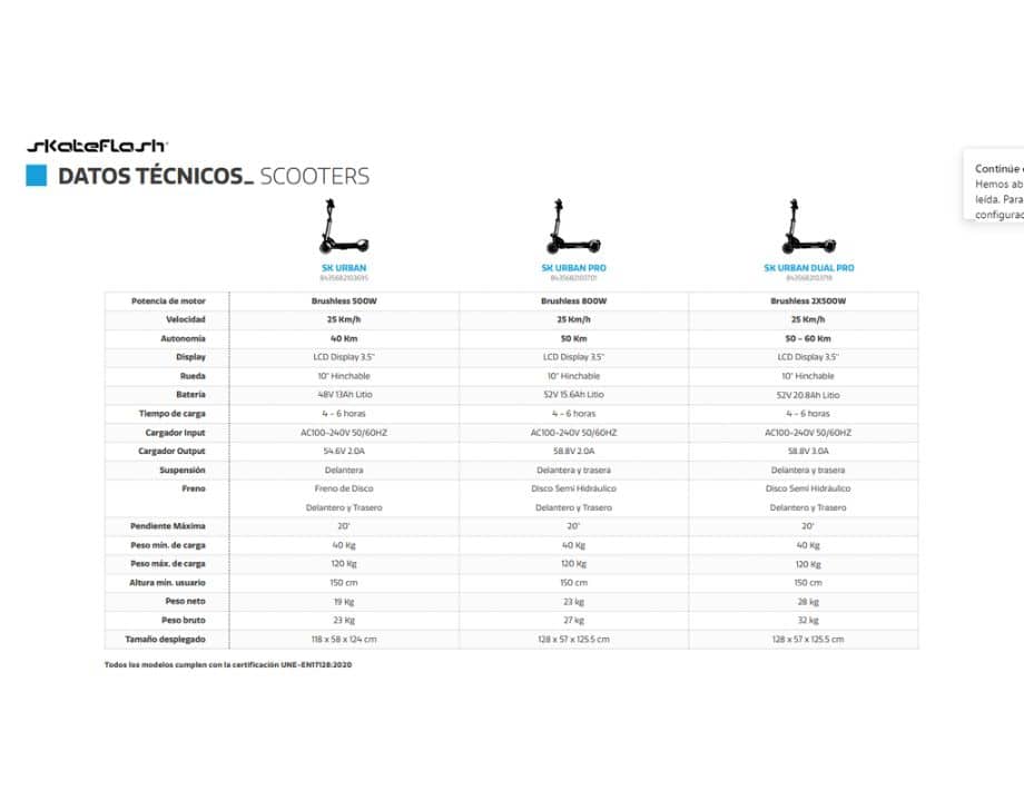 Patinete Eléctrico SkateFlash SK Urban Dual Pro - Imagen 9