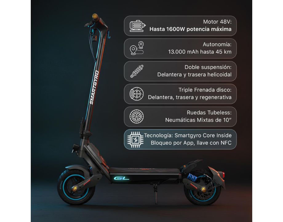 Patinete eléctrico smartGyro Rockway GL - Imagen 4