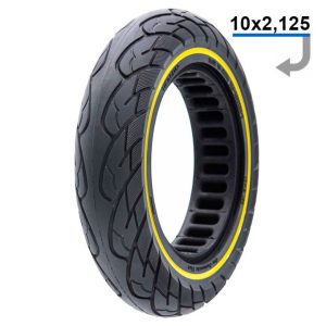 Rueda maciza ultraligera 10×2,125 – Línea amarilla