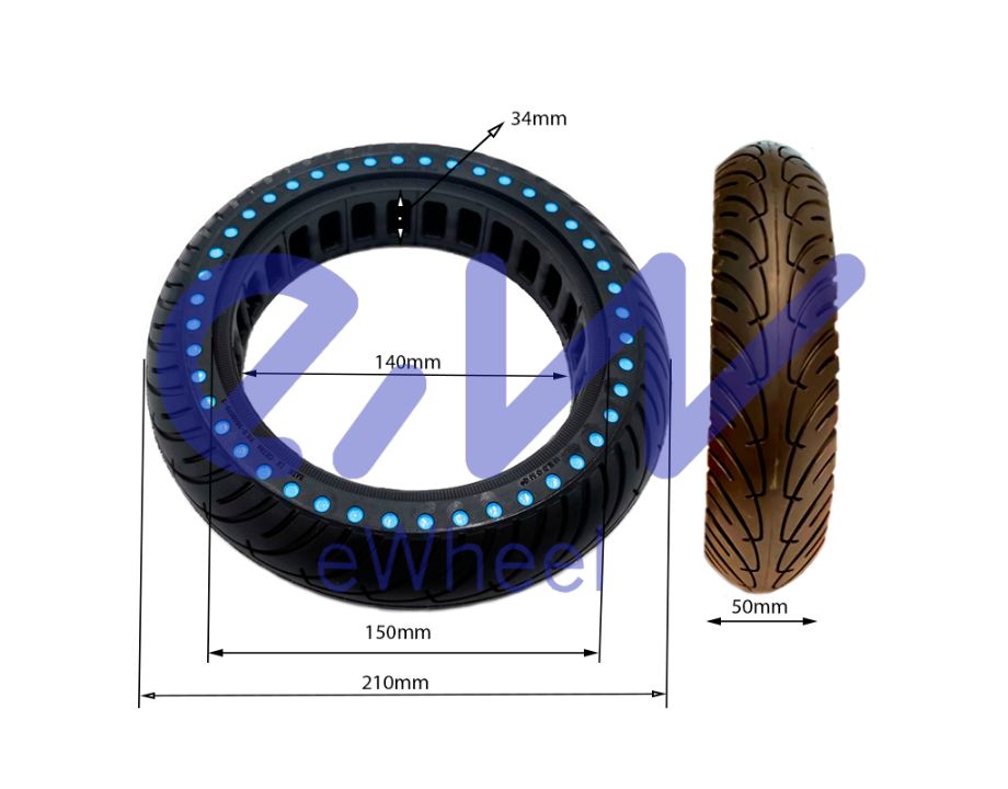 Rueda maciza ultraligera 8,5×2 – puntos azules - Imagen 4