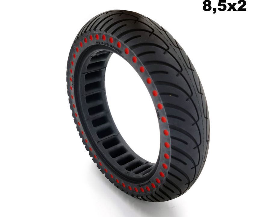 Rueda maciza ultraligera 8,5×2 – puntos rojos