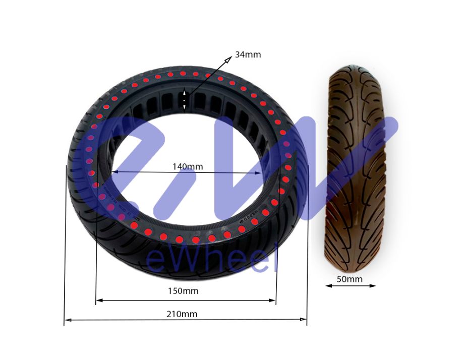 Rueda maciza ultraligera 8,5×2 – puntos rojos - Imagen 4