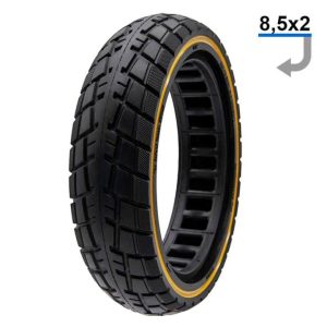 Rueda maciza ultraligera offroad 8,5×2-6,1 -linea amarilla (llanta de 34mm)