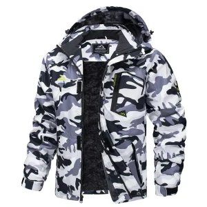 KEFITEVD Camo Ski Jacket Mens