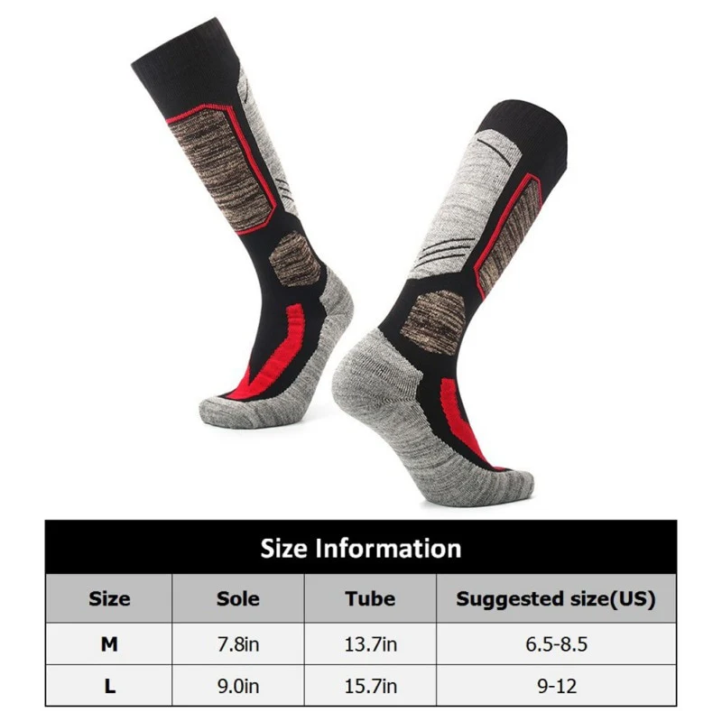 AOLIKES Padded Ski Socks - Imagen 8