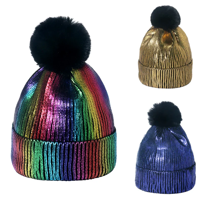 SHINY Funky Colors Ski Snowboard Beanie - Imagen 3