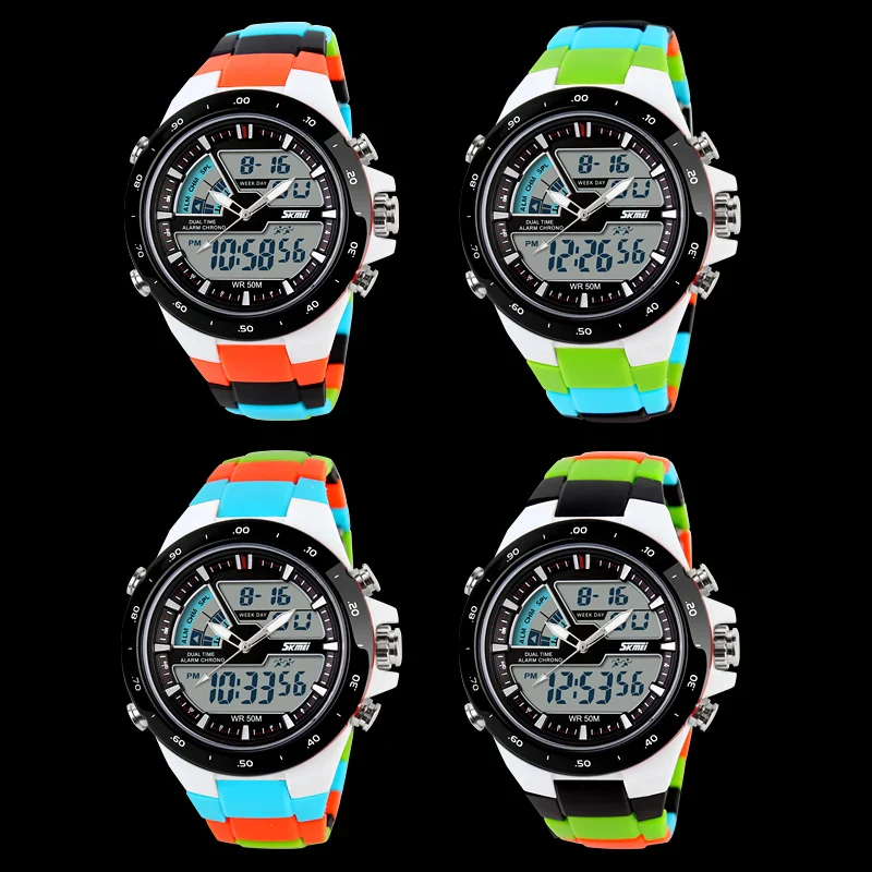 SKMEI Sport Watch Men Fashion Casual Alarm Clock Waterproof Military Chrono Dual Display Wristwatches Relogio Masculino 1016 - Imagen 8