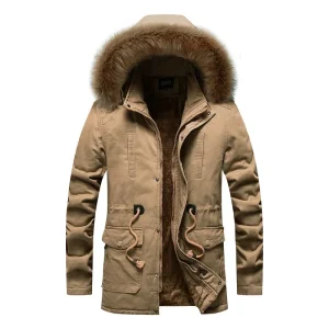 UNION ARMY Mens Parka Coat - Fur Hooded