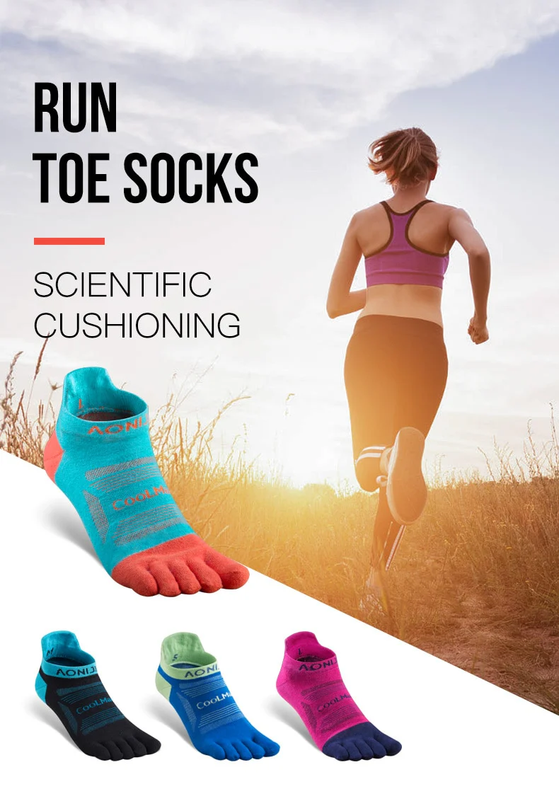 AONIJIE Ankle Toe Socks For Running (3 Pairs) - Imagen 8