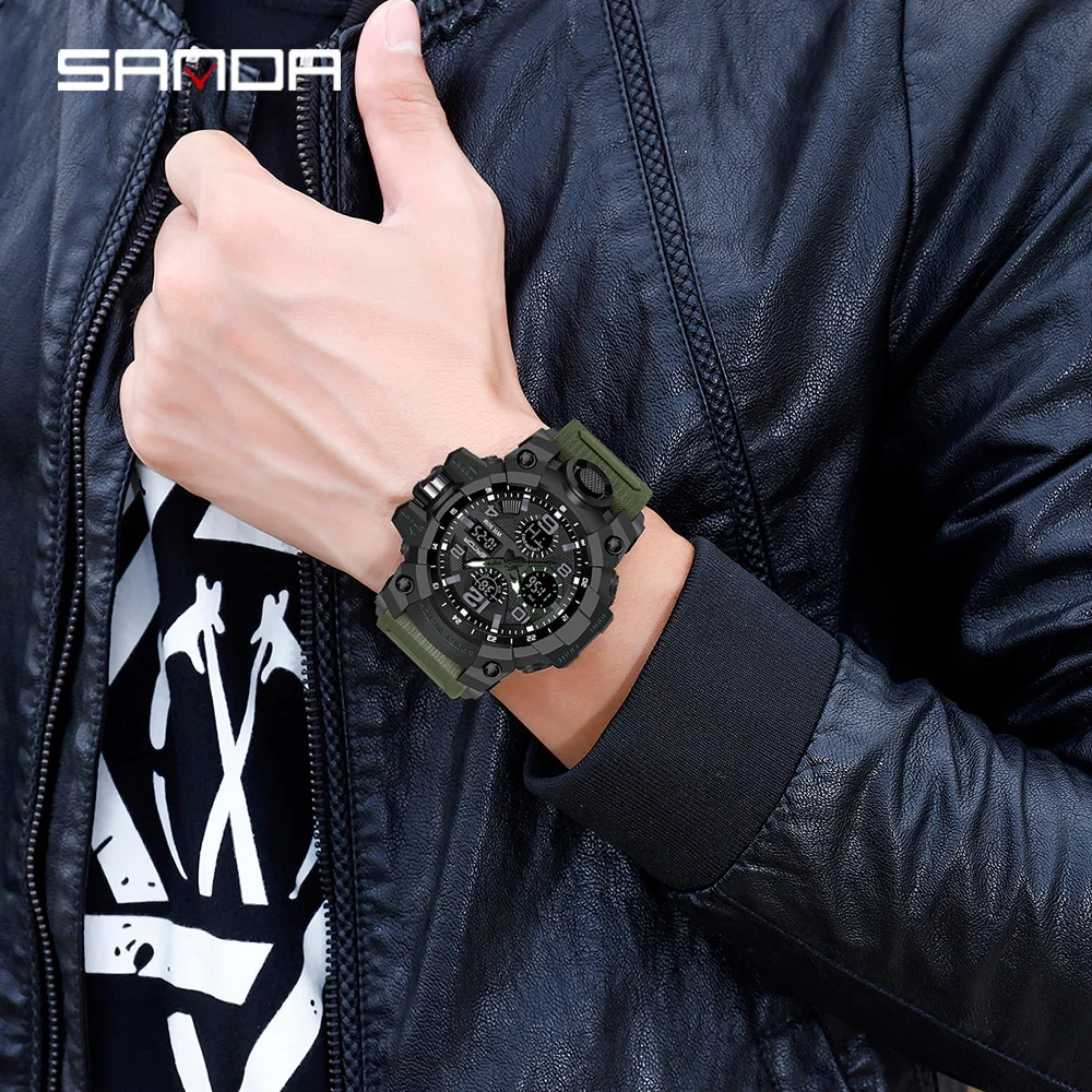 SANDA Waterproof Military Watch - Imagen 6