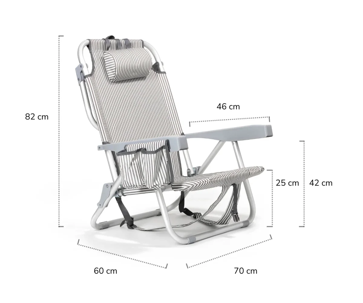 Silla playa Traveler Gris - Imagen 7